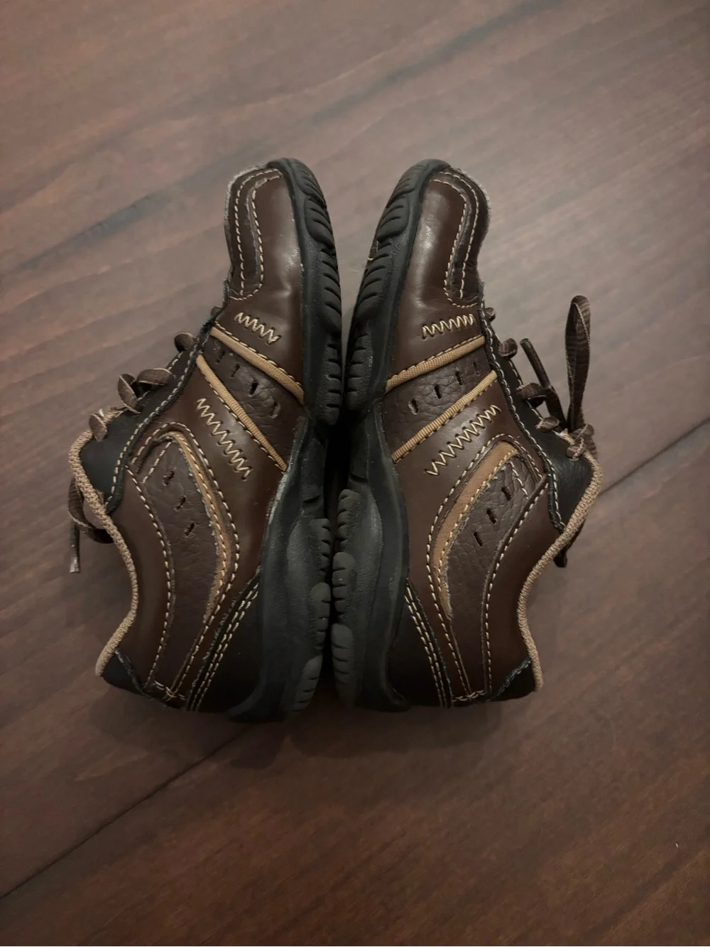 Sperry Top-Slider Clipper LC Brown Kids Lace-Up Leather Shoes Size 8.5 W